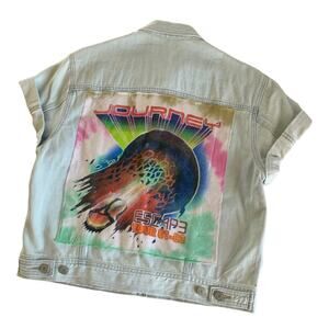 Via Penny Lane Reworked Apparel | Journey Custom Denim Button Up Shirt Medium